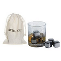 Steel-Ice Cubes Mini Set w/Cotton Sack